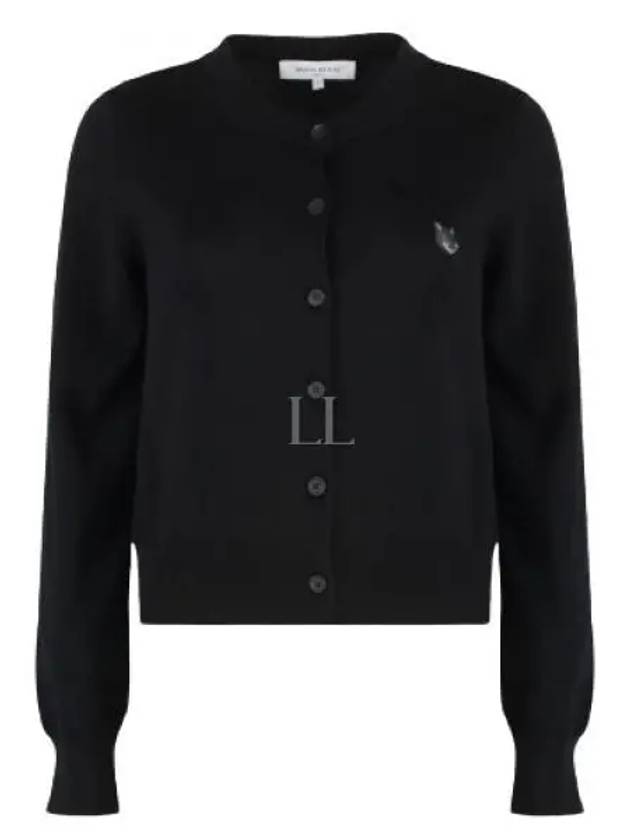 Bold Fox Head Patch Regular Cardigan Black - MAISON KITSUNE - BALAAN 2