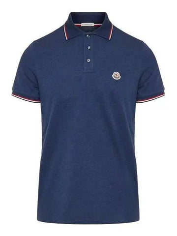 24 8A70300 84556 795 Three stripe lining logo patch short sleeve collar tie - MONCLER - BALAAN 1