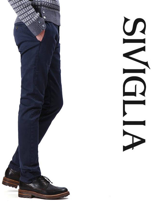 men s straight pants navy - SIVIGLIA - BALAAN 2