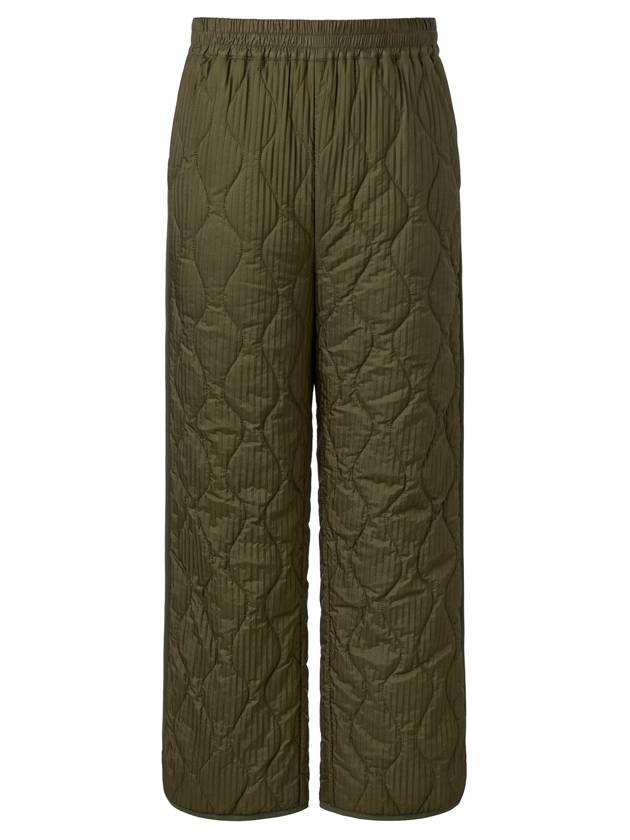 Men s Wave Embroidery Quilted Pleated Pants Khaki - MONPLISSE - BALAAN 1