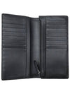 Logo Checked Leather Long Wallet Charcoal - BURBERRY - BALAAN 5