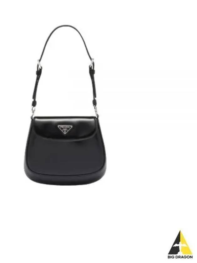 Cleo Brushed Leather Mini Shoulder Bag Black - PRADA - BALAAN 2