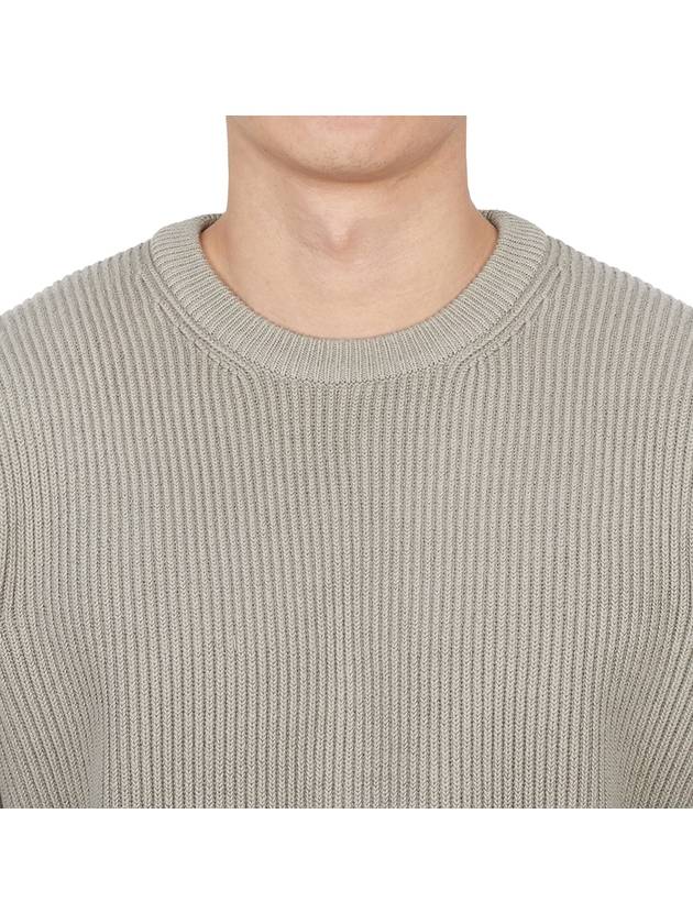 Full Rib Crew Neck Knit Top Beige - CP COMPANY - BALAAN 6