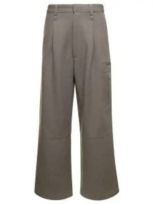 Virgin Wool Wide Pants Dove Grey - AMI - BALAAN 2