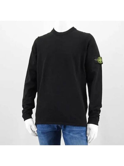 Raw Hand Cotton Crewneck Knit Top Navy - STONE ISLAND - BALAAN 2