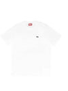 Women's Ovan D Patch Short Sleeve T-Shirt White - DIESEL - BALAAN 2