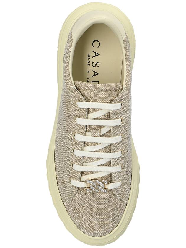 Casadei Sneakers With Lurex Thread, Women's, Beige - CASADEI - BALAAN 6