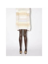 Acne Studios Striped Fringe Wrap Skirt AF0409 DJ9 OFF WHITE CREAM - ACNE STUDIOS - BALAAN 3