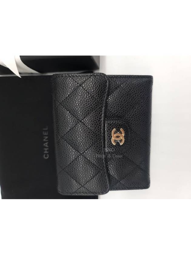 Classic Small Flap Grained Calfskin Gold Metal Black - CHANEL - BALAAN 2