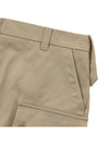 Women's Cargo Pocket Chino Mini A-Line Skirt Beige - MIU MIU - BALAAN.