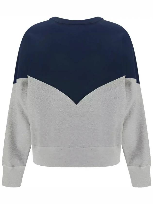 Houston Two-Tone Logo Cotton Sweatshirt Navy Grey - ISABEL MARANT - BALAAN 4