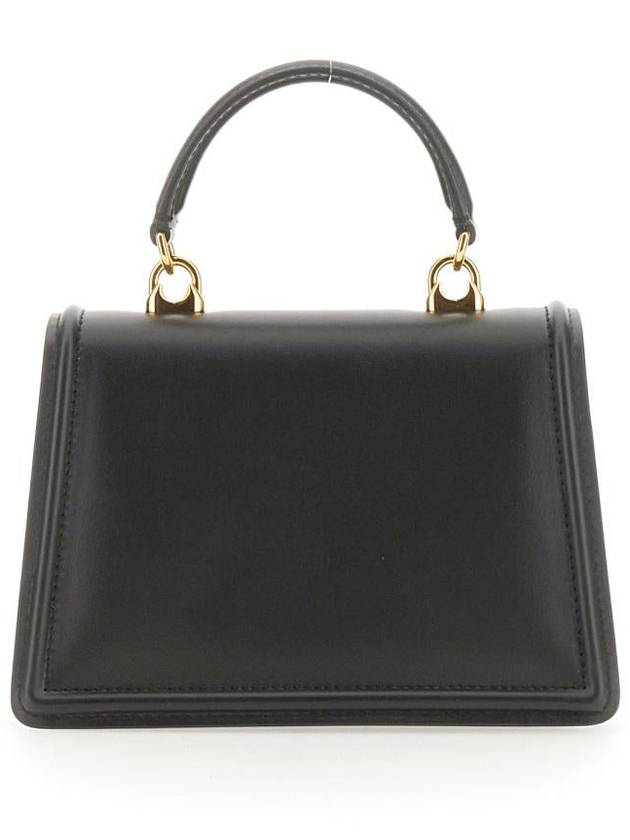 Small Smooth Calfskin Devotion Tote Bag Black - DOLCE&GABBANA - BALAAN 4