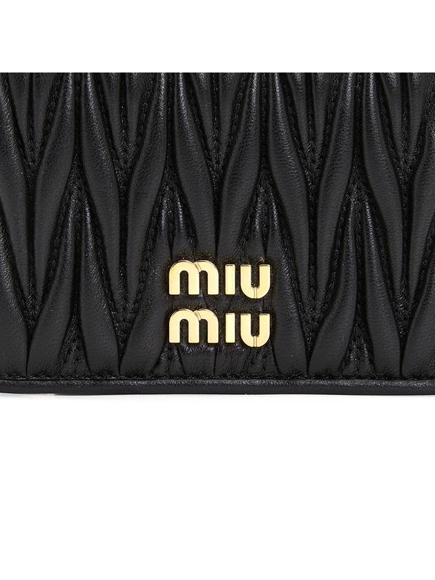 Matelasse Nappa Leather Card Wallet Black - MIU MIU - BALAAN 6