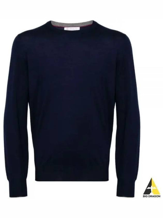 Wool Cashmere Knit Top Navy - BRUNELLO CUCINELLI - BALAAN 2