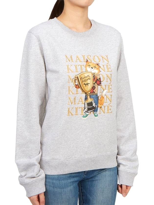 Fox Champion Print Sweatshirt Grey - MAISON KITSUNE - BALAAN 4