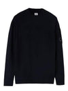 Men's Lens Wappen Pocket Knit Top Navy - CP COMPANY - BALAAN.