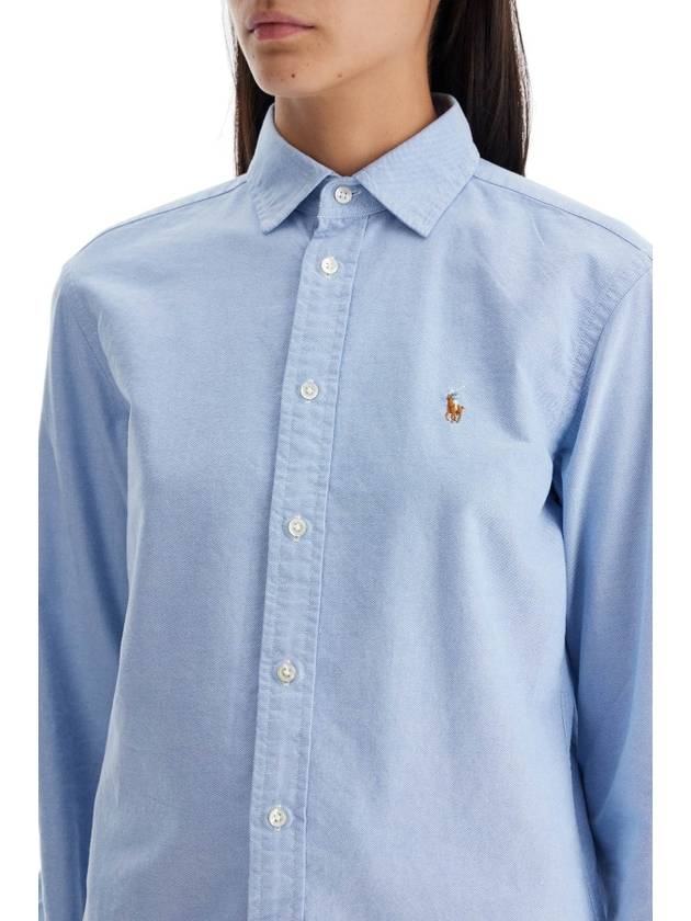 Pony Classic Fit Long Sleeve Shirt Blue - POLO RALPH LAUREN - BALAAN 5