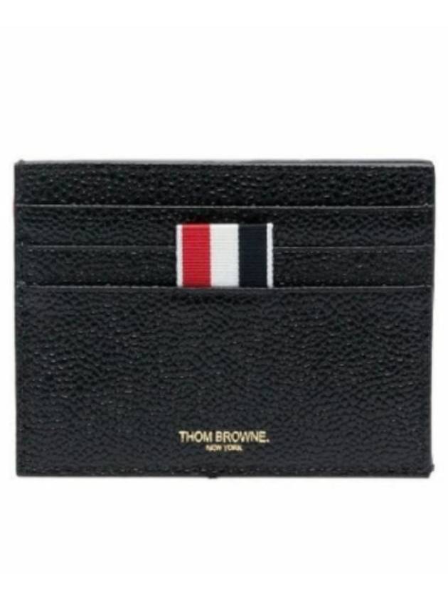 RWB Edge Stain Double Sided Card Holder Black - THOM BROWNE - BALAAN.