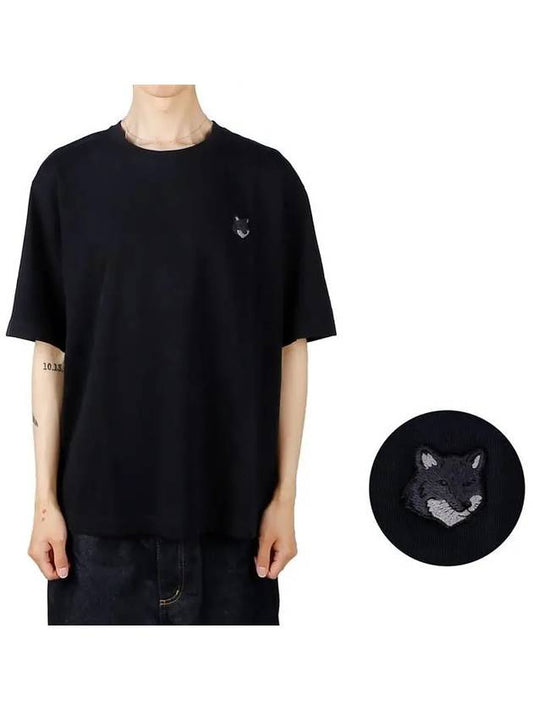 Bold Fox Head Patch Oversized Short Sleeve T-Shirt Black - MAISON KITSUNE - BALAAN 2