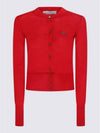 Bea Embroidered Logo Cardigan Red - VIVIENNE WESTWOOD - BALAAN 2