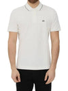 Men's Logo Short Sleeve Polo Shirt White - CP COMPANY - BALAAN 3