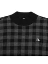 Men s Gingham Jagard Gradient Print Pullover 2412GXKW BLACK - BLACK&WHITE - BALAAN 3