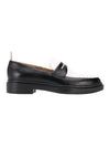 Lightweight Sole Penny Loafer White Black - THOM BROWNE - BALAAN 1