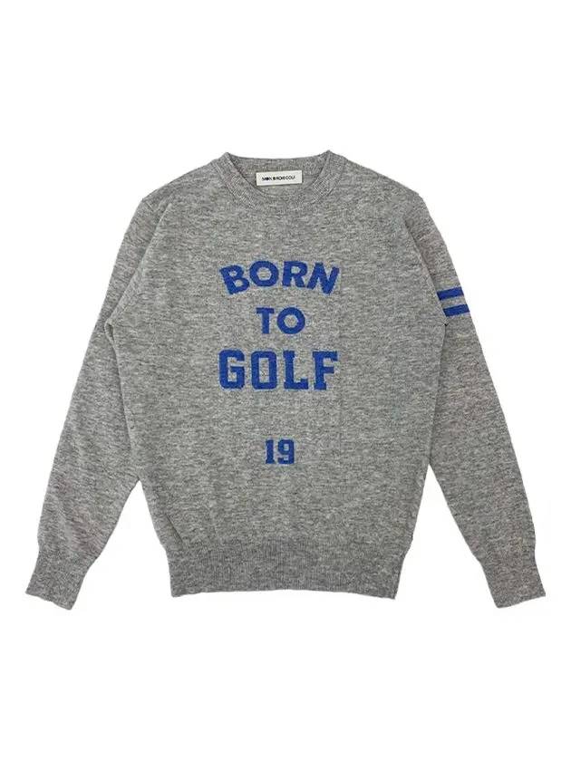 BORN TO GOLF CREW NECK SWEATER BORN TO GOLF CREW NECK SWEATER GRAY - MONBIRDIE GOLF - BALAAN 6