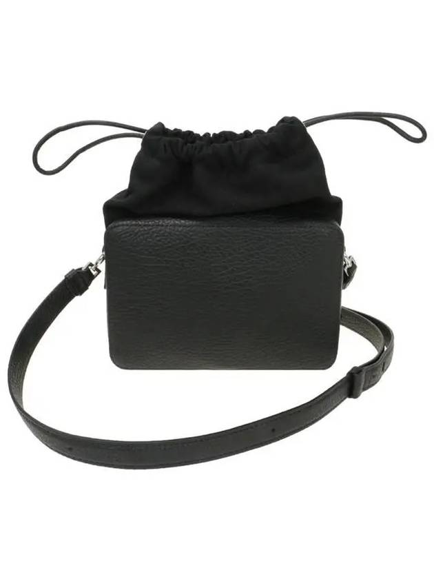 Logo Patch Leather Bucket Cross Bag Black - MAISON MARGIELA - BALAAN 4