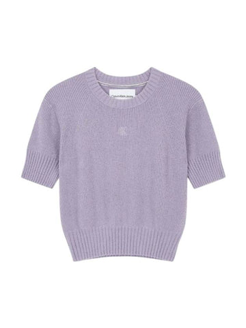 Calvin Klein Jeans Balloon Short Sleeve Knit Top Lavender - CALVIN KLEIN - BALAAN 1