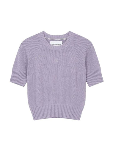 Calvin Klein Jeans Balloon Short Sleeve Knit Top Lavender - CALVIN KLEIN - BALAAN 1