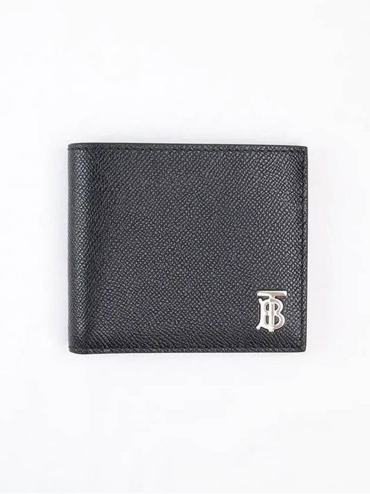 Grainy Leather TB Half Wallet Black - BURBERRY - BALAAN 2