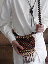 Wooden Beads Mini Bag BROWN - RUBATI - BALAAN 4