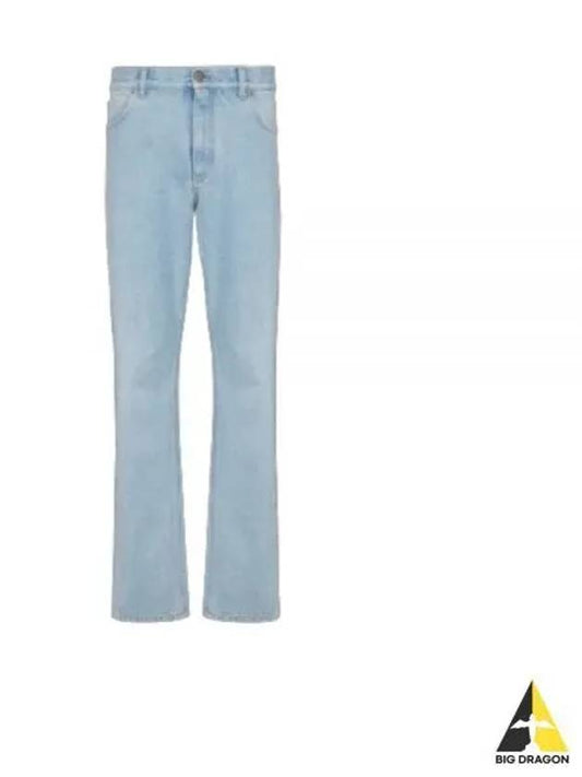 Light Blue Denim Regular Jeans DH1MI043DE59 6FC - BALMAIN - BALAAN 1