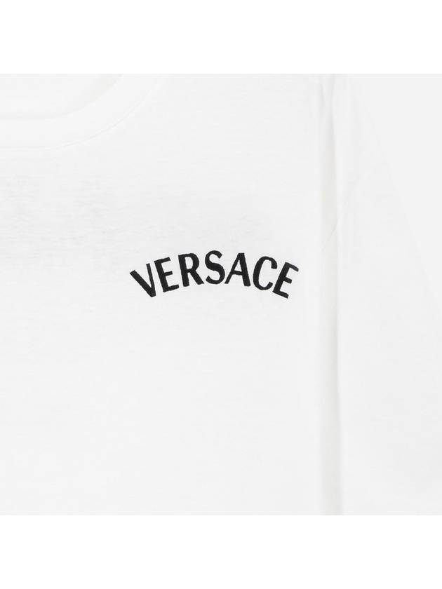 Milano Logo Short Sleeve T-Shirt White - VERSACE - BALAAN 4