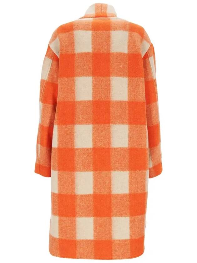 GABRIEL Check Wool Coat Orange MA0019FA A1D24E 11OR - ISABEL MARANT - BALAAN 2