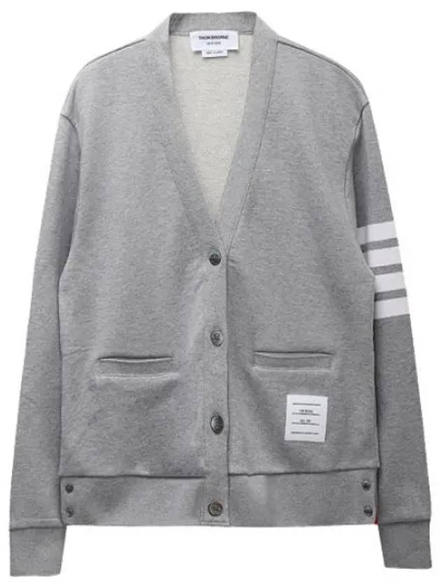 Diagonal Stripe RWB Tab Loopback Cardigan Women - THOM BROWNE - BALAAN 1