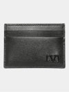 V Logo Signature Card Wallet Black - VALENTINO - BALAAN 4