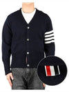 Men's Diagonal Classic Cashmere Cardigan Navy - THOM BROWNE - BALAAN 2