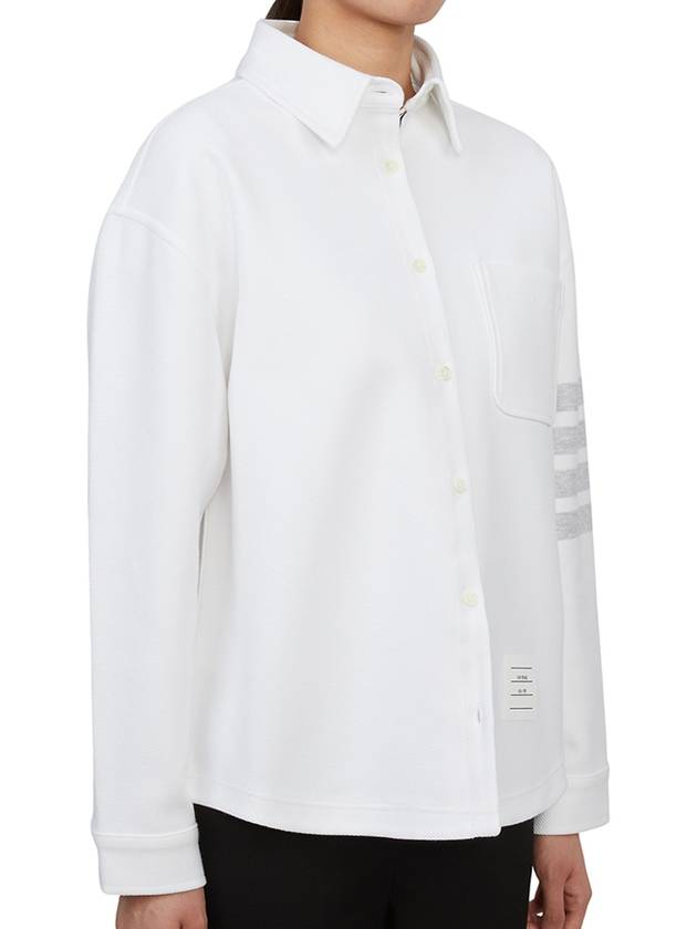 FJT247A 06772 100 Women s Overshirt Jacket - THOM BROWNE - BALAAN 6