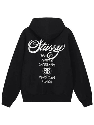 World Tour Hoodie Black - STUSSY - BALAAN 1