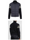 9B00013 M1115 779 Logo Patch Knit Padding Mix Jacket Navy Men s TJ - MONCLER - BALAAN 4