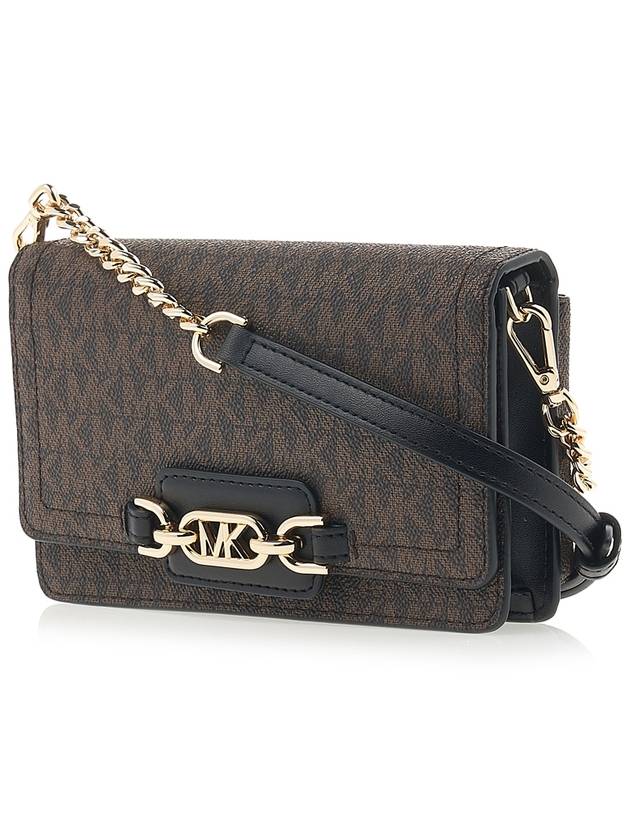 Heather Extra Small Logo Canvas Cross Bag Brown - MICHAEL KORS - BALAAN 3