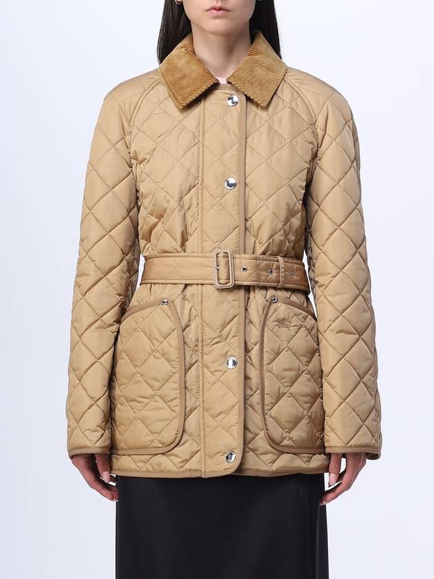 Diamond Quilted Nylon Jacket Beige - BURBERRY - BALAAN 2