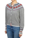 Rose Iceland Fair Isle Intarsia Cardigan FKC596AY1029 - THOM BROWNE - BALAAN 4