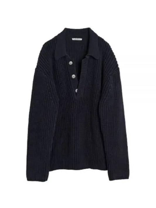 23 Big PIQUET Navy Chunky COTTON RIB W2233BEN Big Piquet Navy Chunky Cotton Rib - OUR LEGACY - BALAAN 2