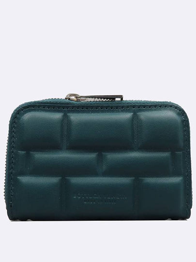 591380 Green Leather Block Padded Coin Purse - BOTTEGA VENETA - BALAAN 2