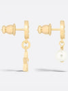 Petit CD Lucky Charms Earrings Gold Finish Metal - DIOR - BALAAN 4