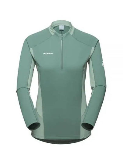 Aenergy FL ​​Half Zip-up Long Sleeve T-shirt Green - MAMMUT - BALAAN 2