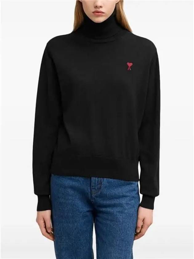 De Coeur Wool Turtleneck Black - AMI - BALAAN 4